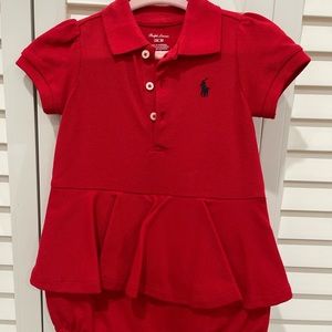 Red polo Ralph Lauren girl dress